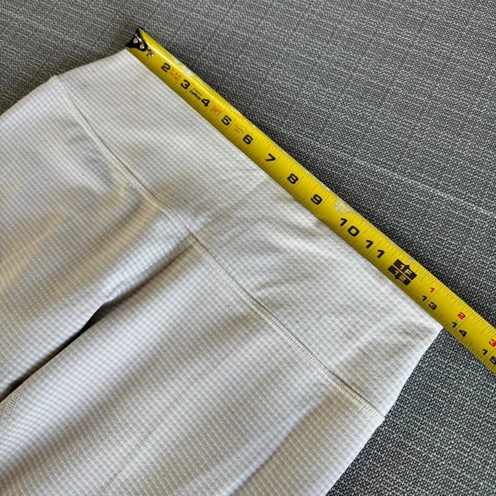 Lululemon low waist Cream waffle knit leggings
